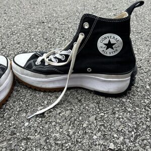 Converse Black and White Platform High-Tops
